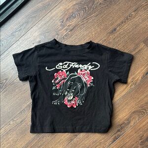 Ed Hardy Kids Black Graphic T-Shirt